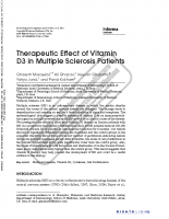 Vitamina D- Efeito terapêutico na esclerose múltipla 2011