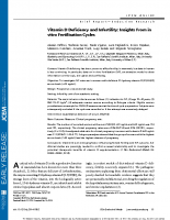 Vitamina D- Deficiência e infertilidade