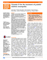 Vitamina D e o tratamento da neuropatia diabética e dor